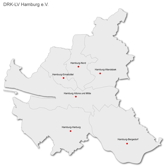 Neue LV-Karte von Hamburg mit Kreisverbandsgeschäftsstellen 