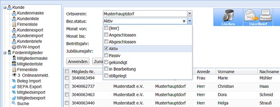 Jubiläumsliste um Beziehungsstatus erweitert