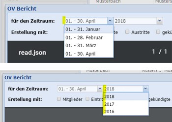 OV Monatsbericht / Eingrenzung vom Zeitraum 