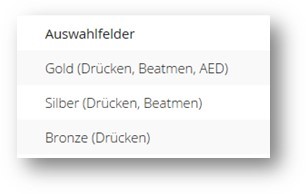 Bei Kursversion kann zwischen Gold, Silber und Bronze gewählt werden