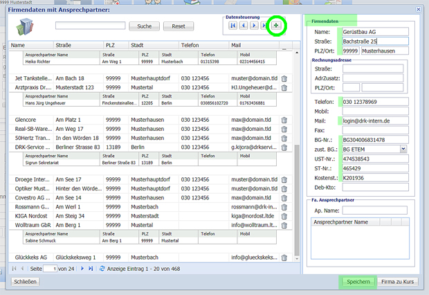 Firmen im Kundentelefonat anlegen