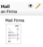 Anschließend den Mitarbeiter anklicken und per Auge die „Mail an Firma“ erstellen und versenden.