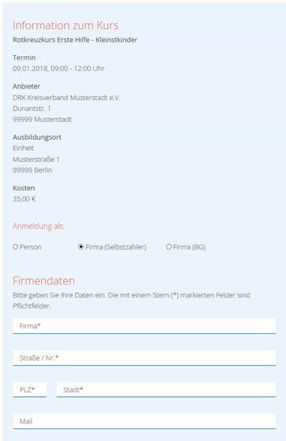 Neues Onlineformular für Praxen und Firmen als Selbstzahler